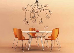 Lichtspot durch Design-Leuchte