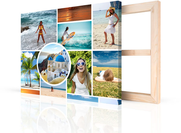 Fotocollage auf Leinwand gedruckt