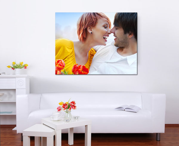paarfoto auf leinwand