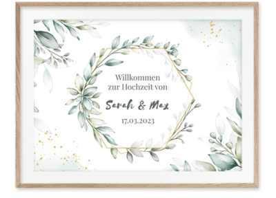 personalisierte leinwand hochzeit