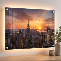Stadt- oder Landschaftsfoto auf Acrylglas mit brillanter Tiefenwirkung